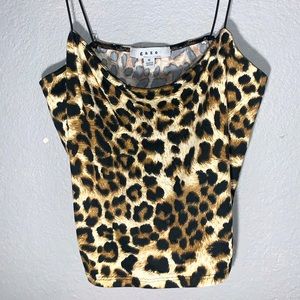 Gaze DTLA Leopard Print Crop Top